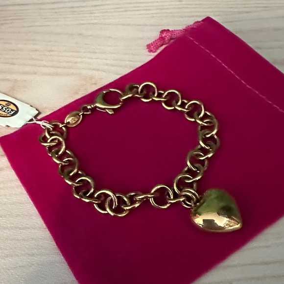 Fossil Brand Heart Charm Bracelet - Picture 4 of 6